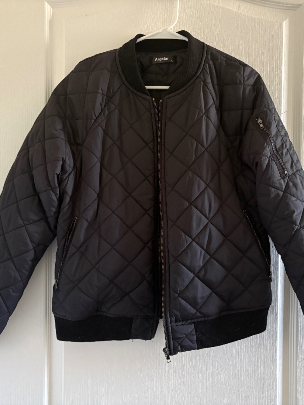 Black Bomber Style Jacket